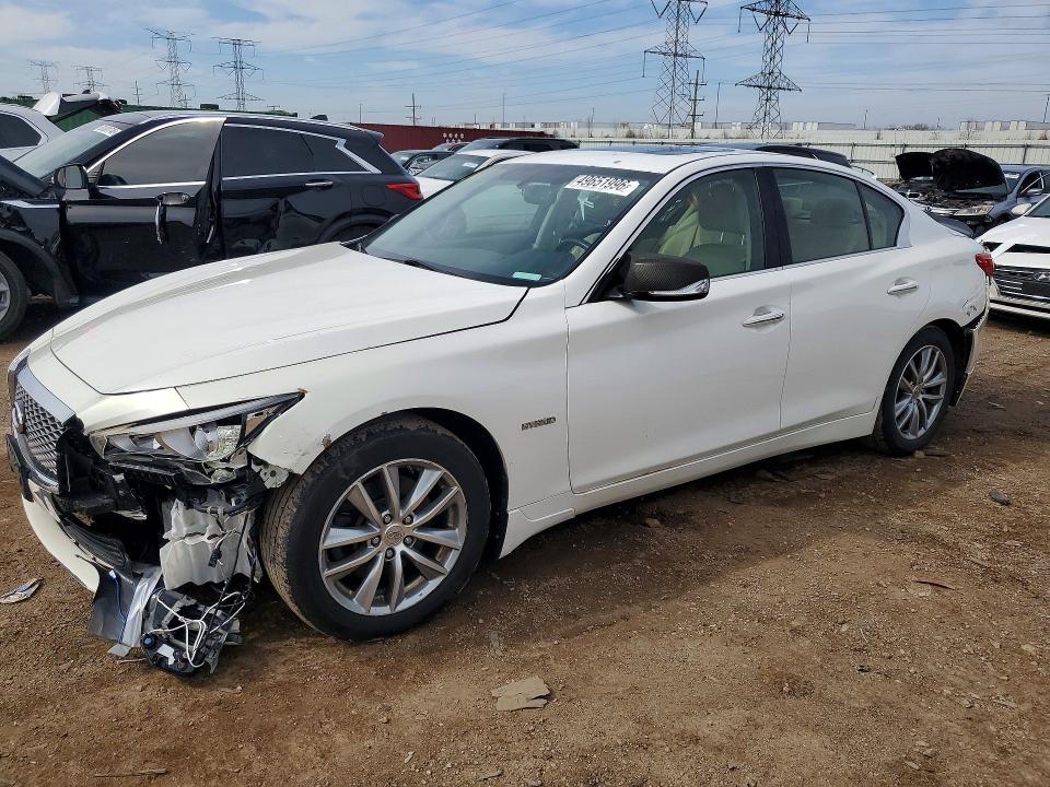 2014 Infiniti Q50 VIN JN1AV7ARXEM700784 COPART salvage auction — FRONT END, Il - Salvage Certificate, sold $575 on 2026-07-14 (photo 1)