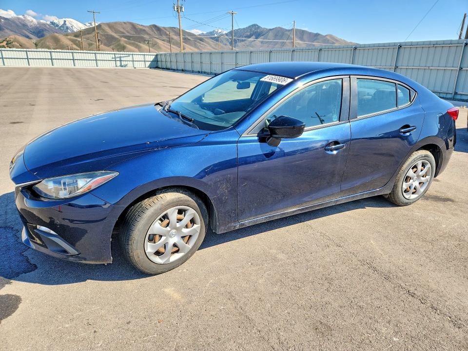 2015 Mazda 3 VIN JM1BM1T70F1261675 COPART salvage auction — FRONT END, Ut - Salvage Certificate, sold $1,350 on 2026-07-24 (photo 1)