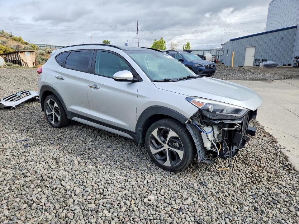 2018 Hyundai Tucson VIN KM8J3CA23JU653327 COPART salvage auction — FRONT END, Nv - Salvage Title, sold $6,100 on 2026-07-02 (photo 4)