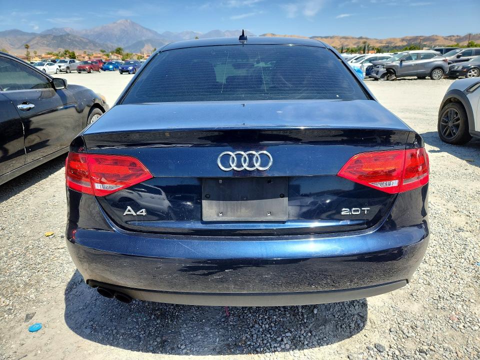 2011 Audi A4 VIN WAUAFAFL7BN031744 COPART salvage auction — FRONT END, Ca - Dis/Dlr/Exp Only Clean Title, sold $275 on 2026-07-09 (photo 6)