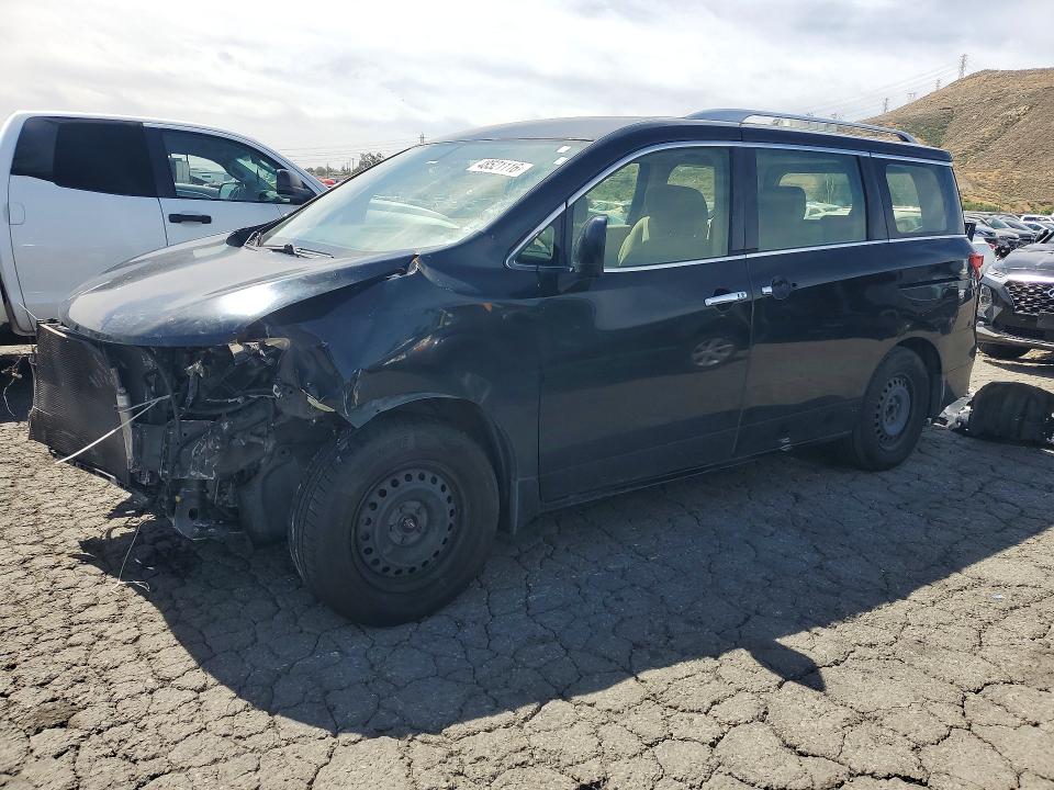 2015 Nissan Quest VIN JN8AE2KP0F9127674 COPART salvage auction — FRONT END, Ca - Salvage Certificate, sold $525 on 2026-07-02 (photo 1)