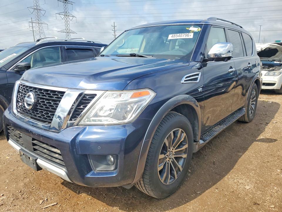 2018 Nissan Armada VIN JN8AY2NC3J9550953 COPART salvage auction — MECHANICAL, Il - Cert Of Title-Corrected, sold $10,500 on 2026-07-23 (photo 1)