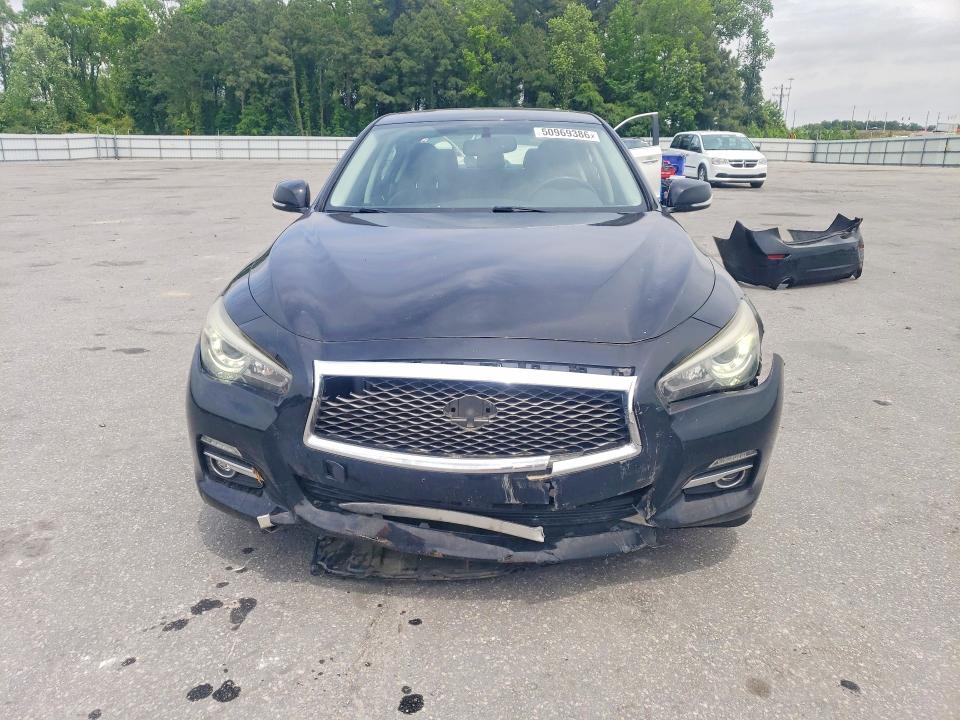 2014 Infiniti Q50 VIN JN1BV7AR8EM698229 COPART salvage auction — FRONT END, Nc - Salvage Certificate Of Title, sold $3,050 on 2026-07-02 (photo 5)