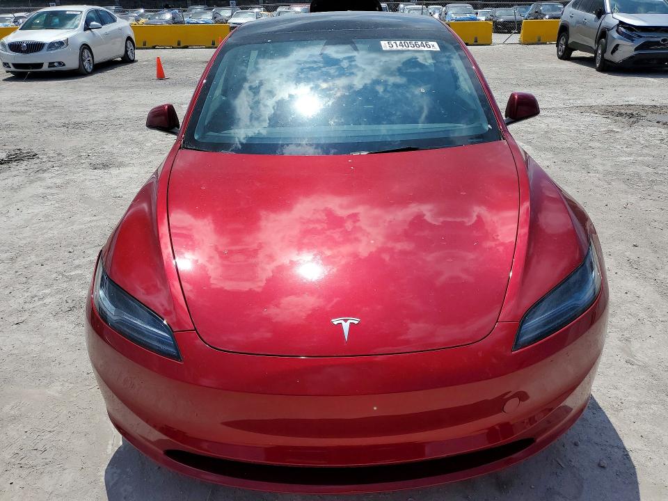 2025 Tesla Model 3 VIN 5YJ3E1EA0SF977746 COPART salvage auction — FRONT END, Salvage Title, sold $14,100 on 2026-07-13 (photo 5)