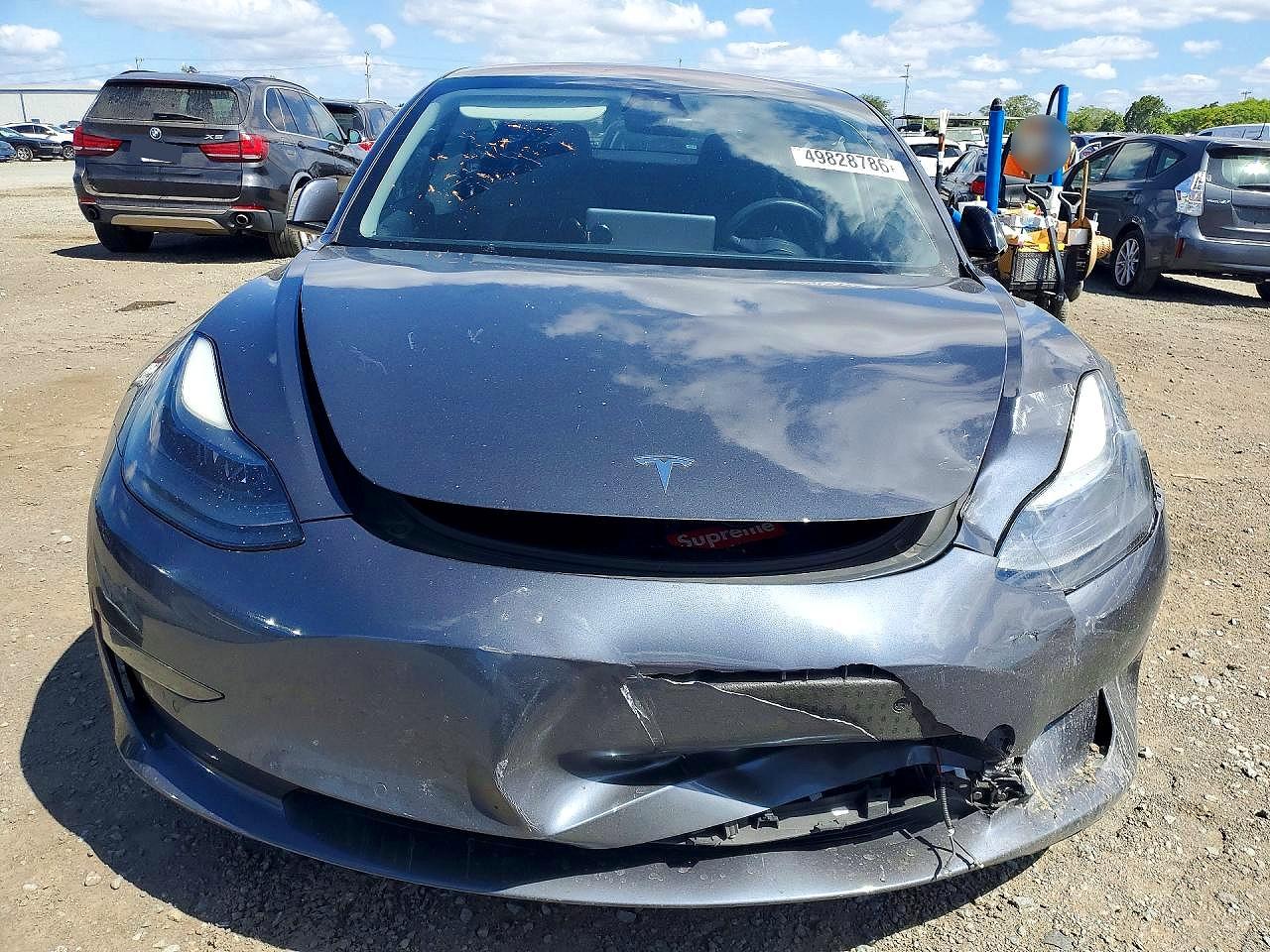 2021 Tesla Model 3 VIN 5YJ3E1EA4MF867513 COPART salvage auction — Front End, CA - SALVAGE CERTIFICATE, sold $3,150 on 2026-07-10 (photo 5)