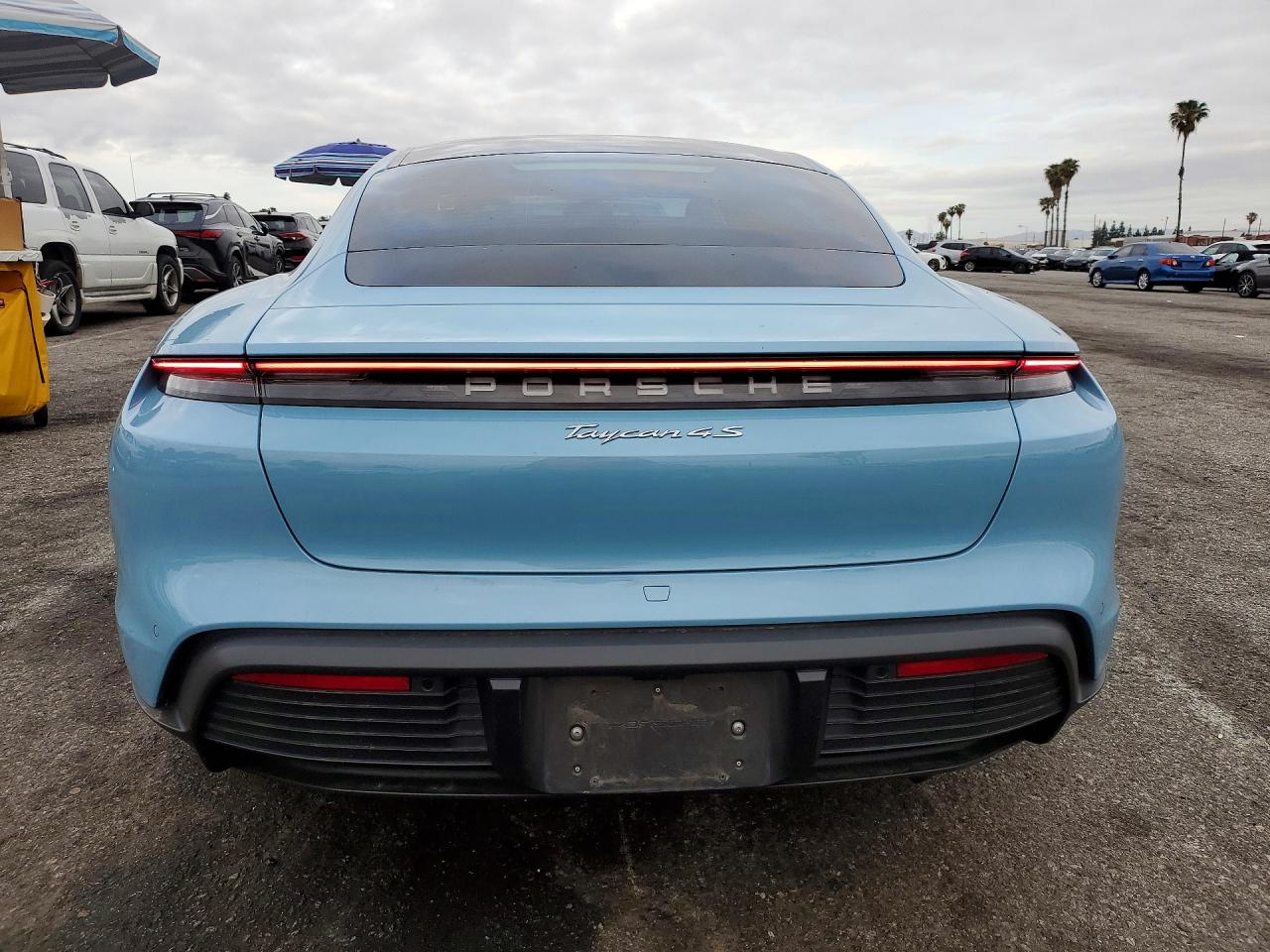 2024 Porsche Taycan VIN WP0AB2Y10RSA35827 COPART salvage auction — Minor Dent/Scratches, CA - SALVAGE CERTIFICATE, sold $40,750 on 2026-07-09 (photo 6)