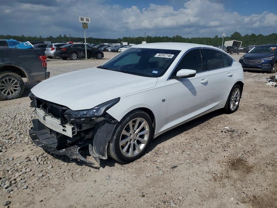 2020 Cadillac Ct5 VIN 1G6DM5RKXL0127045 COPART salvage auction — FRONT END, Tx - Salvage Vehicle Title, sold $7,300 on 2026-07-10 (photo 1)