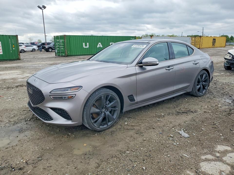 2023 Genesis G70 VIN KMTG34TA5PU104425 COPART salvage auction — SIDE, In - Cert Of Title-Salvage Title, sold $9,700 on 2026-07-17 (photo 1)