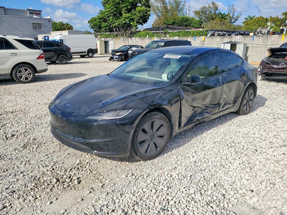 2025 Tesla Model 3 VIN 5YJ3E1EA4SF978365 COPART salvage auction — SIDE, Salvage Title, sold $12,300 on 2026-07-14 (photo 1)