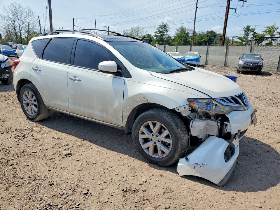 2012 Nissan Murano VIN JN8AZ1MW9CW219091 COPART salvage auction — FRONT END, Pa - Certificate Of Salvage, sold $875 on 2026-07-27 (photo 4)