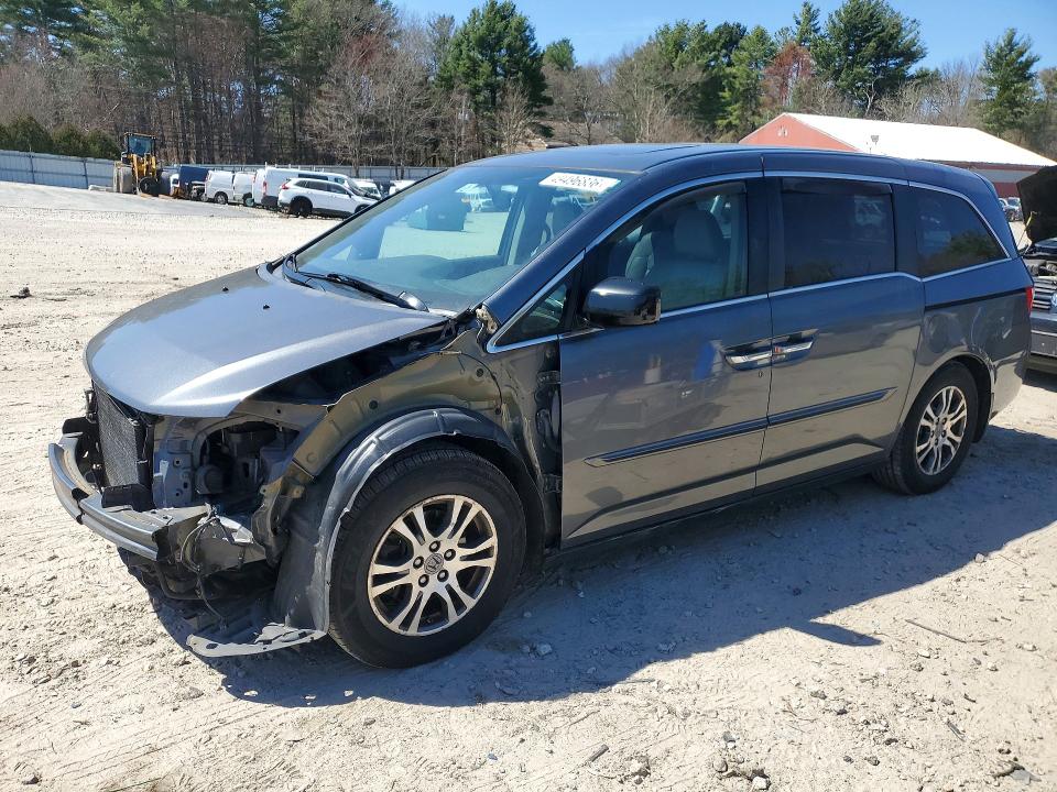 2013 Honda Odyssey VIN 5FNRL5H67DB022220 COPART salvage auction — FRONT END, Ma - Cert Of Title-Reconstrctd Coll, sold $2,800 on 2026-07-02 (photo 1)