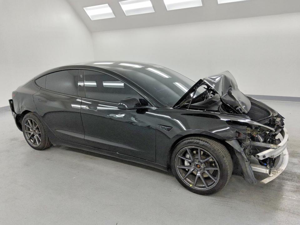 2021 Tesla Model 3 VIN 5YJ3E1EB3MF006820 COPART salvage auction — FRONT END, Ca - Certificate Of Title, sold $9,600 on 2026-07-07 (photo 4)