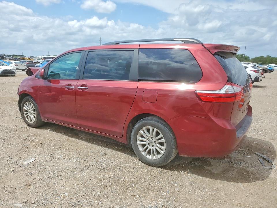 2017 Toyota Sienna VIN 5TDYZ3DC0HS852422 COPART salvage auction — FRONT END, Tx - Salvage Vehicle Title, sold $5,100 on 2026-07-06 (photo 2)
