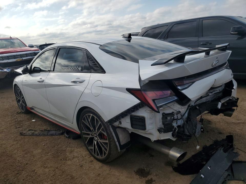 2023 Hyundai Elantra VIN KMHLW4AK9PU010480 COPART salvage auction — REAR END, Wv - Salvage Certificate, sold $3,900 on 2026-07-28 (photo 2)