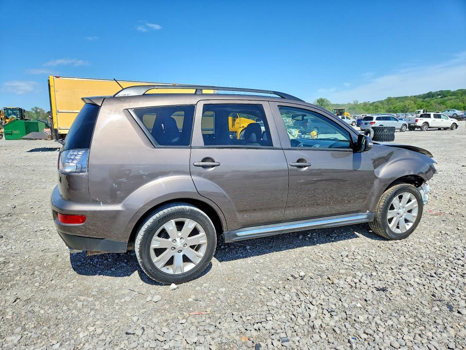 2012 Mitsubishi Outlander VIN JA4AS3AW7CU031921 COPART salvage auction — FRONT END, Il - Salvage Certificate, sold $975 on 2026-07-08 (photo 3)