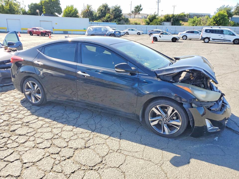 2014 Hyundai Elantra VIN KMHDH4AE6EU109473 COPART salvage auction — FRONT END, CA - SALVAGE CERTIFICATE, sold $650 on 2026-07-17 (photo 4)