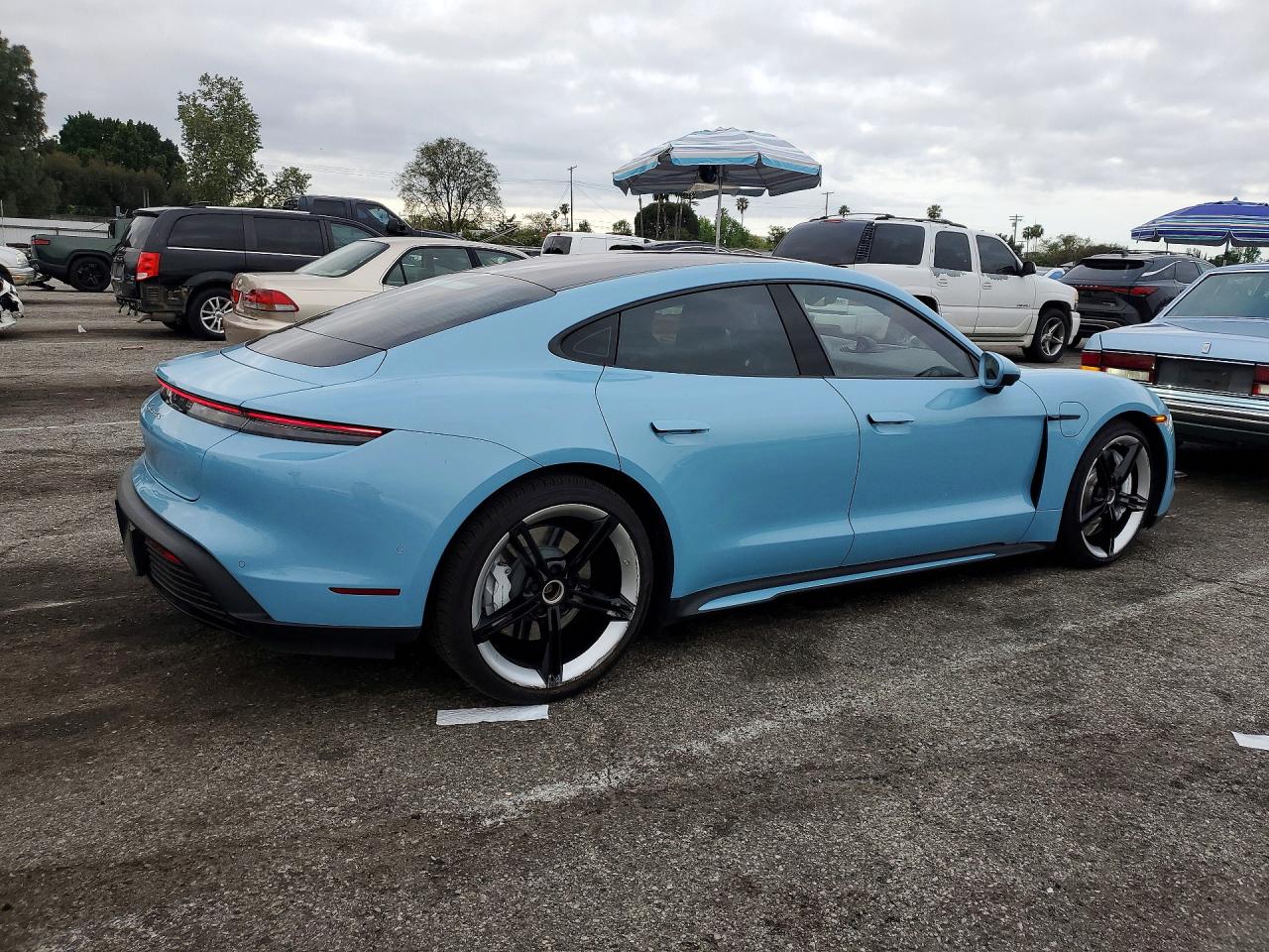 2024 Porsche Taycan VIN WP0AB2Y10RSA35827 COPART salvage auction — Minor Dent/Scratches, CA - SALVAGE CERTIFICATE, sold $40,750 on 2026-07-09 (photo 3)