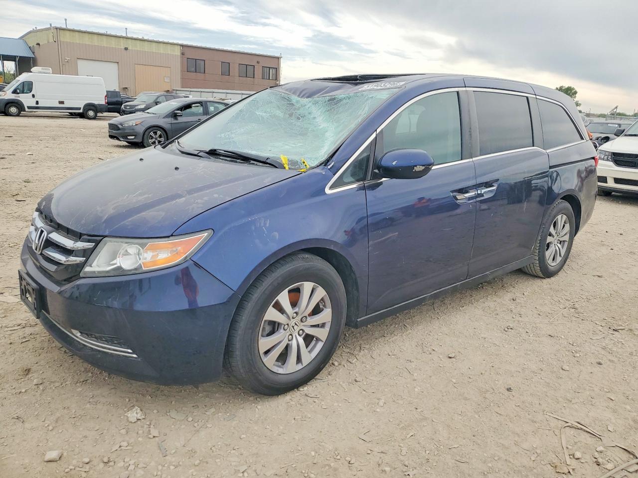 2014 Honda Odyssey VIN 5FNRL5H68EB035799 COPART salvage auction — Top/Roof, TX - SALVAGE VEHICLE TITLE, sold $1,550 on 2026-07-07 (photo 1)