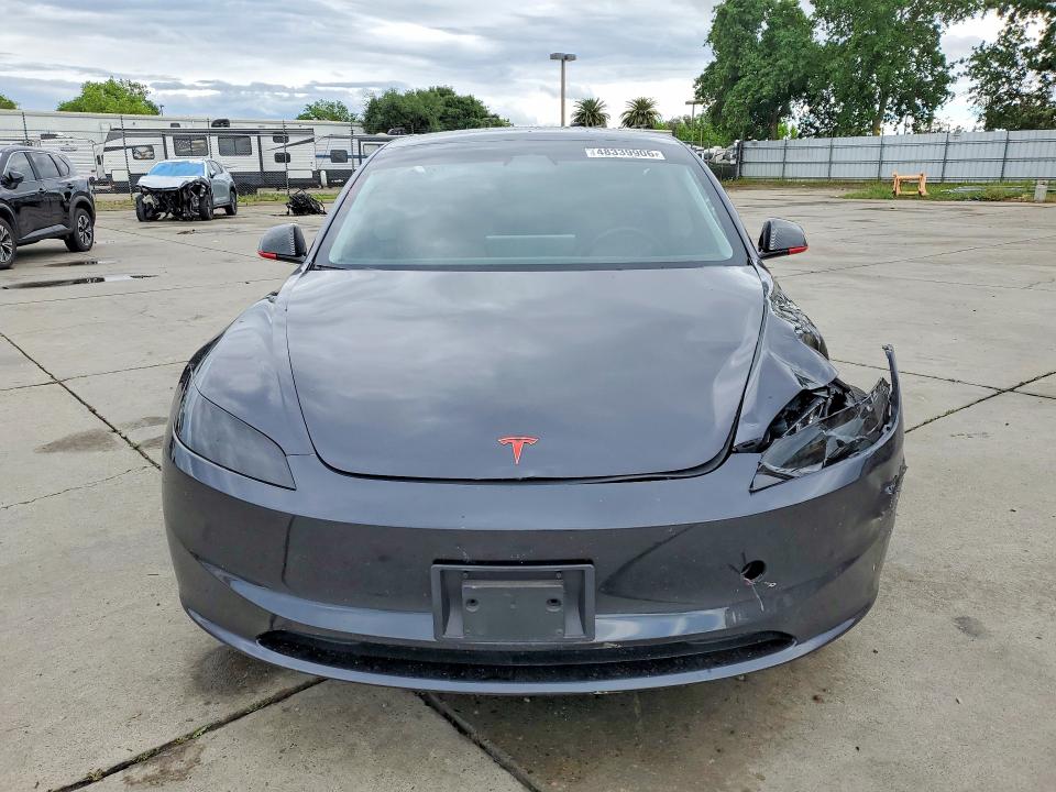 2024 Tesla Model 3 VIN 5YJ3E1EAXRF783610 COPART salvage auction — FRONT END, Salvage Title, sold $9,100 on 2026-07-20 (photo 5)