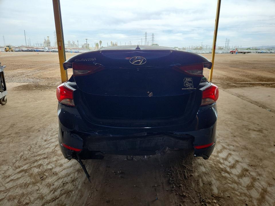 2016 Hyundai VIN KMHDH4AE3GU566969 COPART salvage auction — REAR END, Az - Cert Of Title - Salvage, sold $1,000 on 2026-07-27 (photo 6)