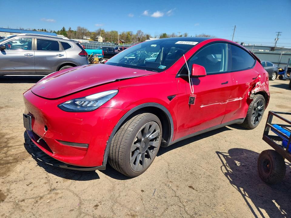 2021 Tesla Model y VIN 5YJYGDEE5MF074516 COPART salvage auction — REAR END, Pa - Cert Of Title, sold $4,350 on 2026-07-17 (photo 1)