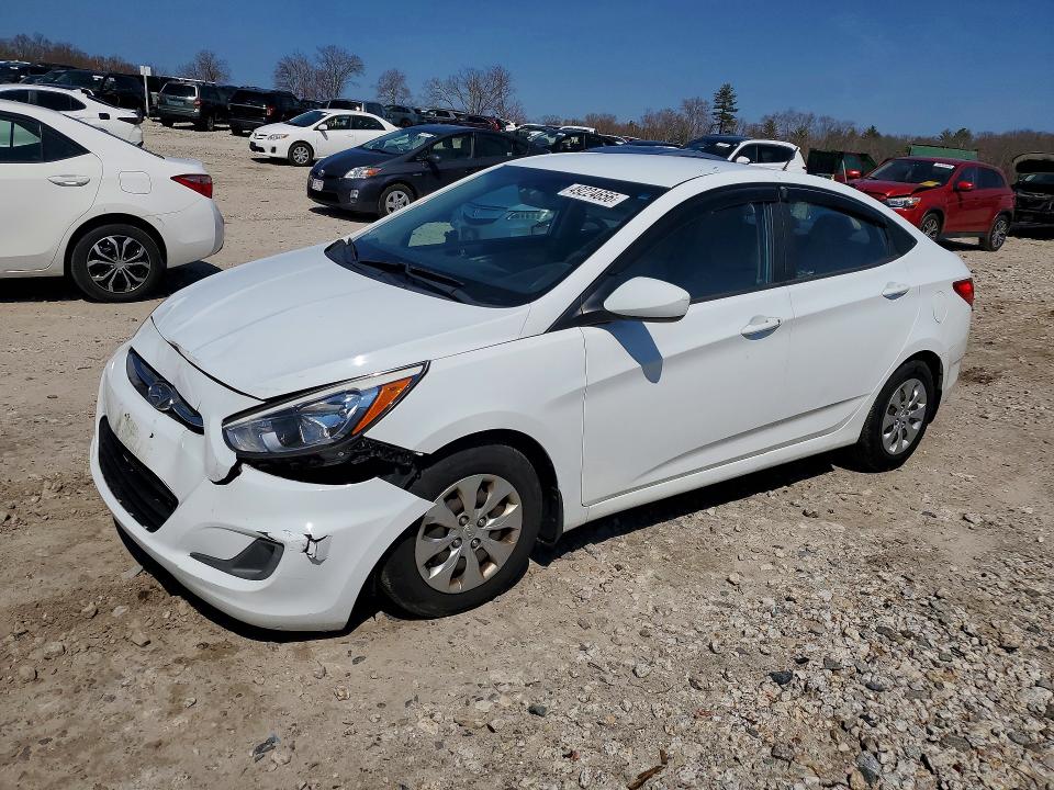 2016 Hyundai Accent VIN KMHCT4AE1GU162742 COPART salvage auction — FRONT END, Ma - Cert Of Title-Reconstrctd Coll, sold $2,650 on 2026-07-29 (photo 1)
