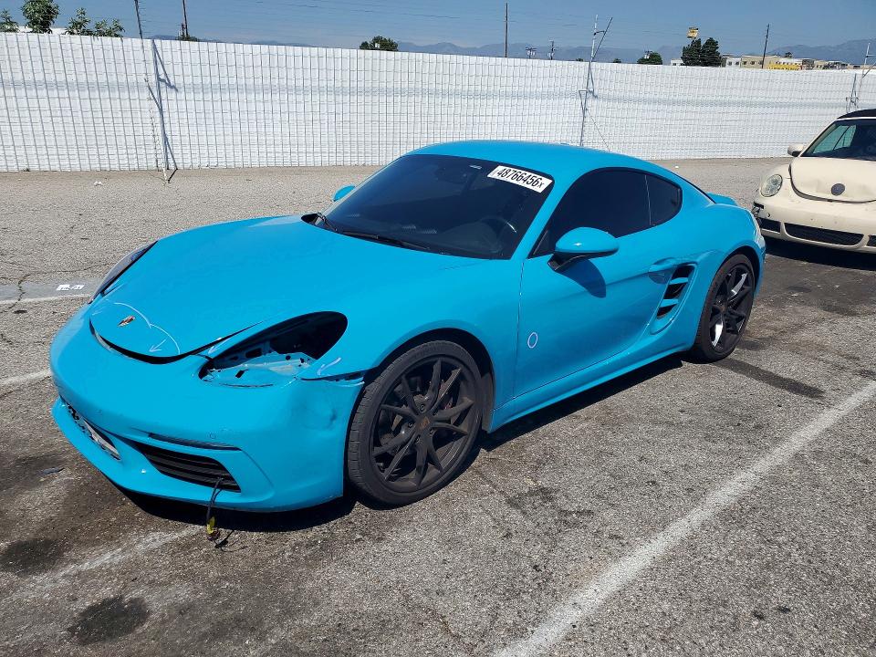 2018 Porsche Cayman VIN WP0AB2A85JK278655 COPART salvage auction — FRONT END, Ca - Salvage Certificate, sold $34,500 on 2026-09-17 (photo 1)