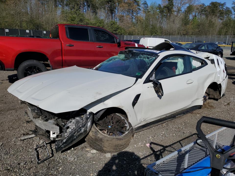 2022 BMW M4 VIN WBS43AZ04NCK24016 COPART salvage auction — ROLLOVER, Md - Cert Of Salvage > 75% Damage, sold $10,500 on 2026-07-10 (photo 1)