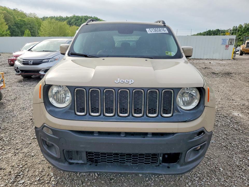 2016 Jeep Renegade VIN ZACCJBBT0GPE25946 COPART salvage auction — FRONT END, Wv - Salvage Certificate, sold $1,150 on 2026-07-09 (photo 5)