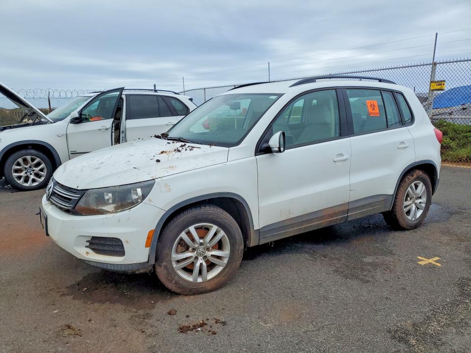2017 Volkswagen Tiguan VIN WVGAV7AX4HK000072 COPART salvage auction — WATER/FLOOD, Hi - Certificate Of Salvage, sold $150 on 2026-07-20 (photo 1)
