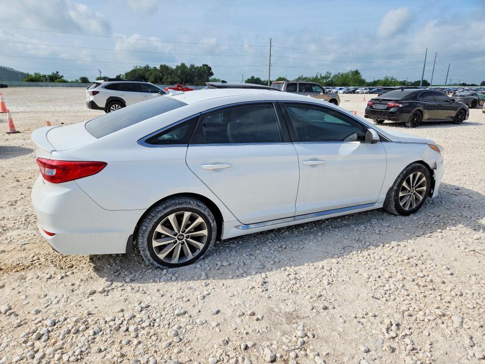 2015 Hyundai Sonata VIN 5NPE34AFXFH080734 COPART salvage auction — FRONT END, Tx - Cert Of Title-Rebuilt Salvage, sold $1,900 on 2026-07-02 (photo 3)