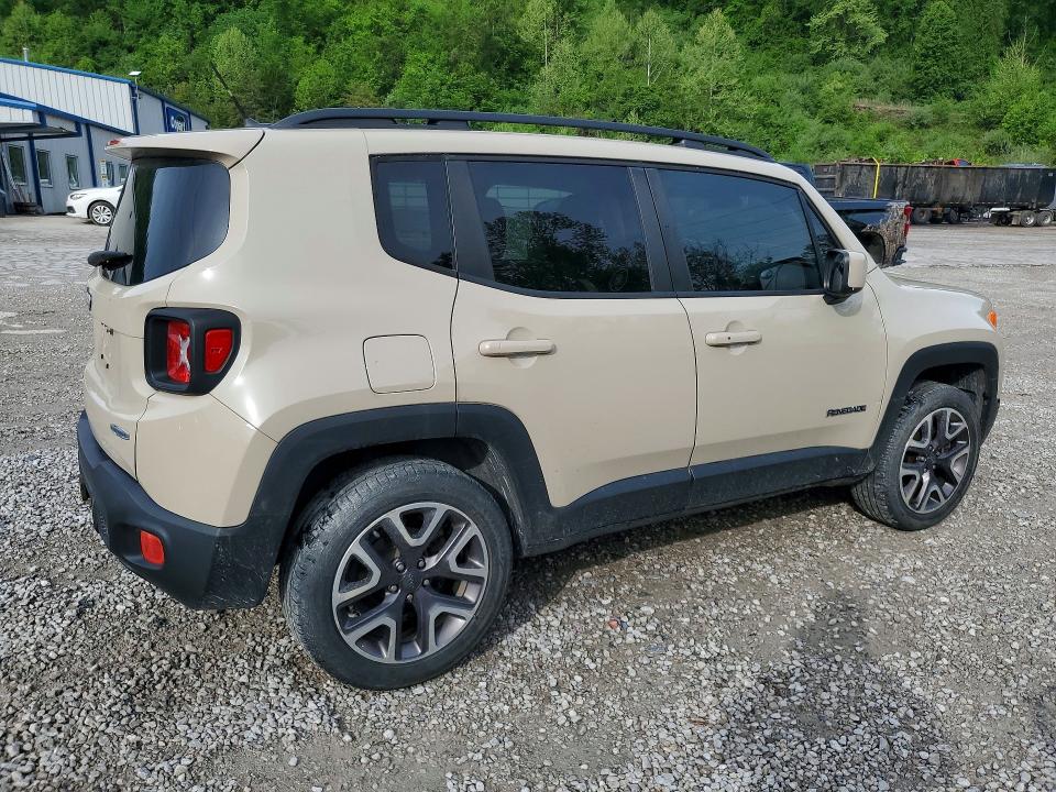 2016 Jeep Renegade VIN ZACCJBBT0GPE25946 COPART salvage auction — FRONT END, Wv - Salvage Certificate, sold $1,150 on 2026-07-09 (photo 3)