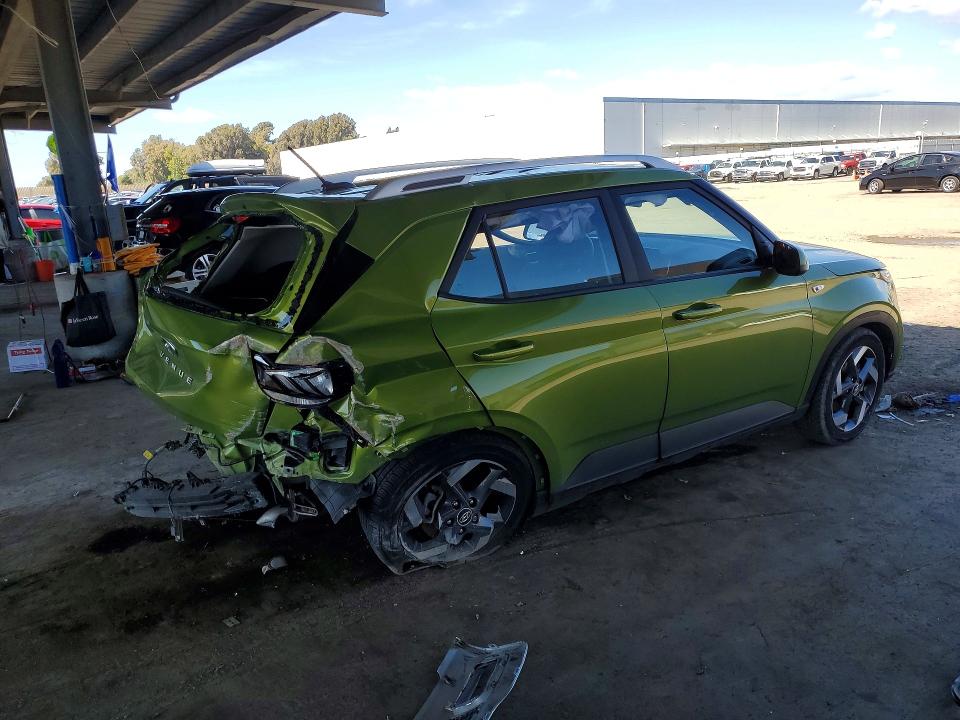2023 Hyundai Venue VIN KMHRC8A36PU266160 COPART salvage auction — REAR END, Ca - Salvage Certificate, sold $1,600 on 2026-07-21 (photo 3)