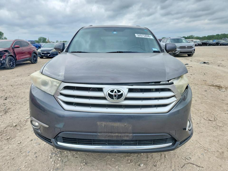 2013 Toyota Highlander VIN 5TDYK3EH3DS097307 COPART salvage auction — FRONT END, Tx - Salvage Vehicle Title, sold $5,000 on 2026-07-07 (photo 5)
