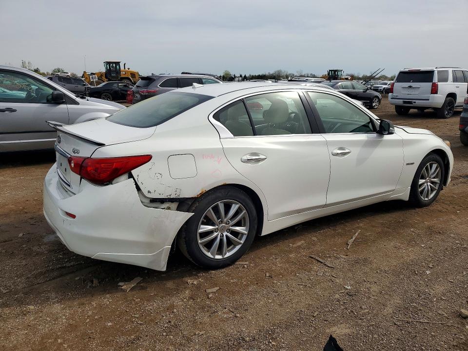 2014 Infiniti Q50 VIN JN1AV7ARXEM700784 COPART salvage auction — FRONT END, Il - Salvage Certificate, sold $575 on 2026-07-14 (photo 3)