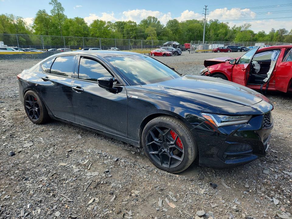 2021 Acura Tlx VIN 19UUB5F59MA008370 COPART salvage auction — REAR END, Md - Cert Of Salvage > 75% Damage, sold $14,000 on 2026-07-02 (photo 4)