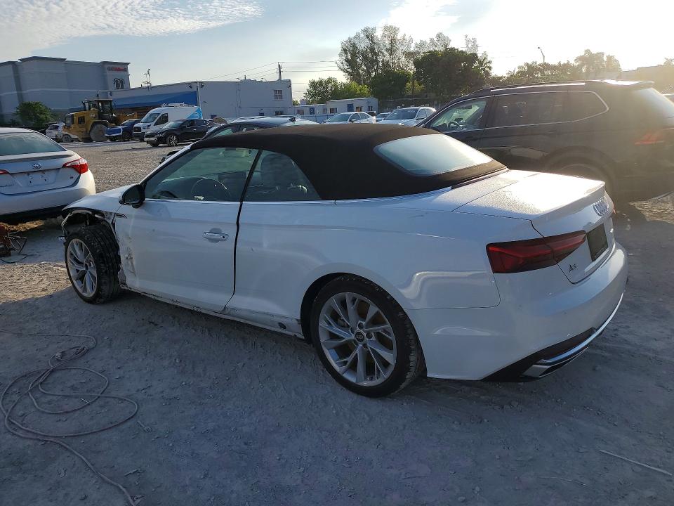 2022 Audi A5 VIN WAU2AGF59NN006050 COPART salvage auction — FRONT END, Id - Salvage Certificate Of Title, sold $7,000 on 2026-07-17 (photo 2)
