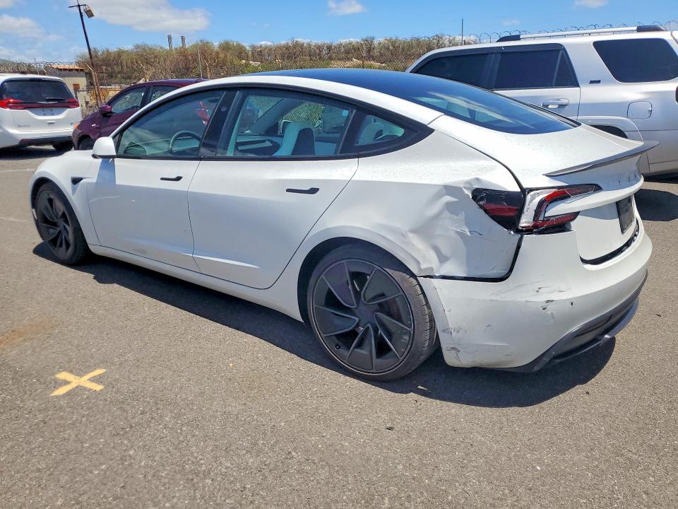 2024 Tesla Model 3 VIN 5YJ3E1ET7RF773909 COPART salvage auction — REAR END, Hi - Certificate Of Salvage, sold $8,700 on 2026-08-24 (photo 2)