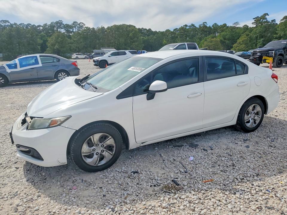 2013 Honda Civic VIN 2HGFB2F56DH561597 COPART salvage auction — FRONT END, Tx - Certificate Of Title, sold $3,350 on 2026-07-02 (photo 1)