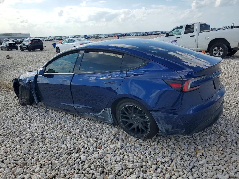 2025 Tesla Model 3 VIN 5YJ3E1EA5SF009920 COPART salvage auction — FRONT END, Tx - Salvage Vehicle Title, sold $9,400 on 2026-07-02 (photo 2)