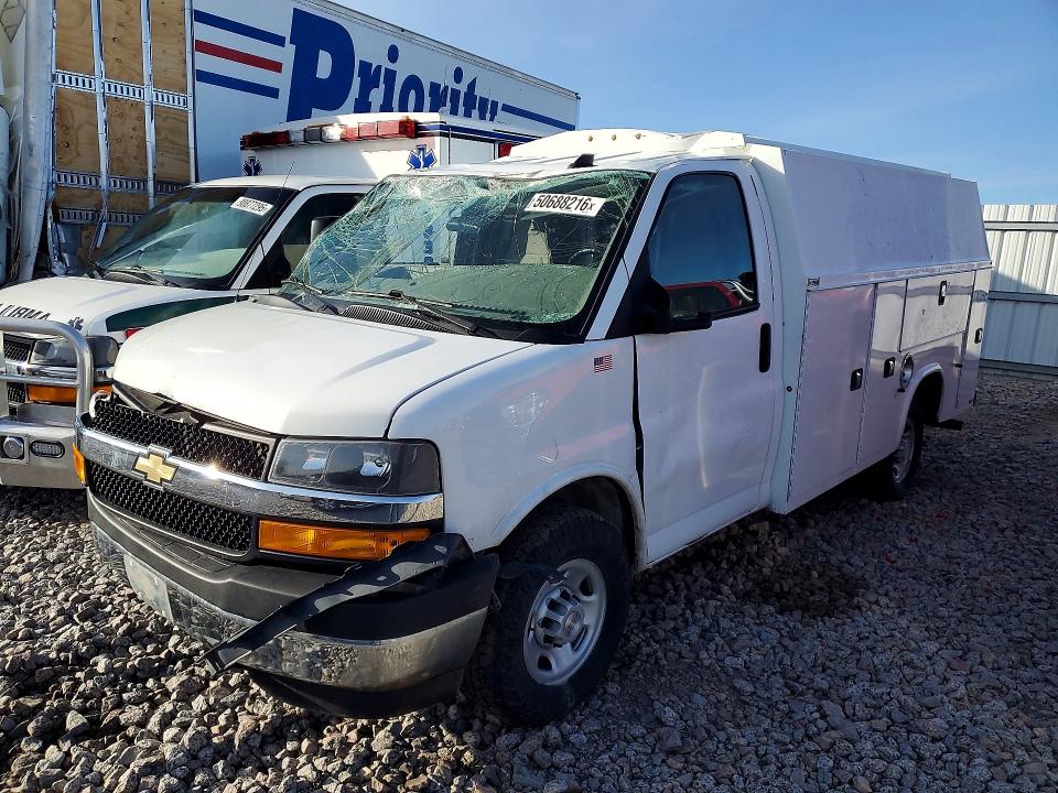 2021 Chevrolet Express 3500 VIN 1GB0GRF73M1307851 COPART salvage auction — FRONT END, Mn - Cert Of Title-Salvage, sold $3,950 on 2026-07-08 (photo 1)