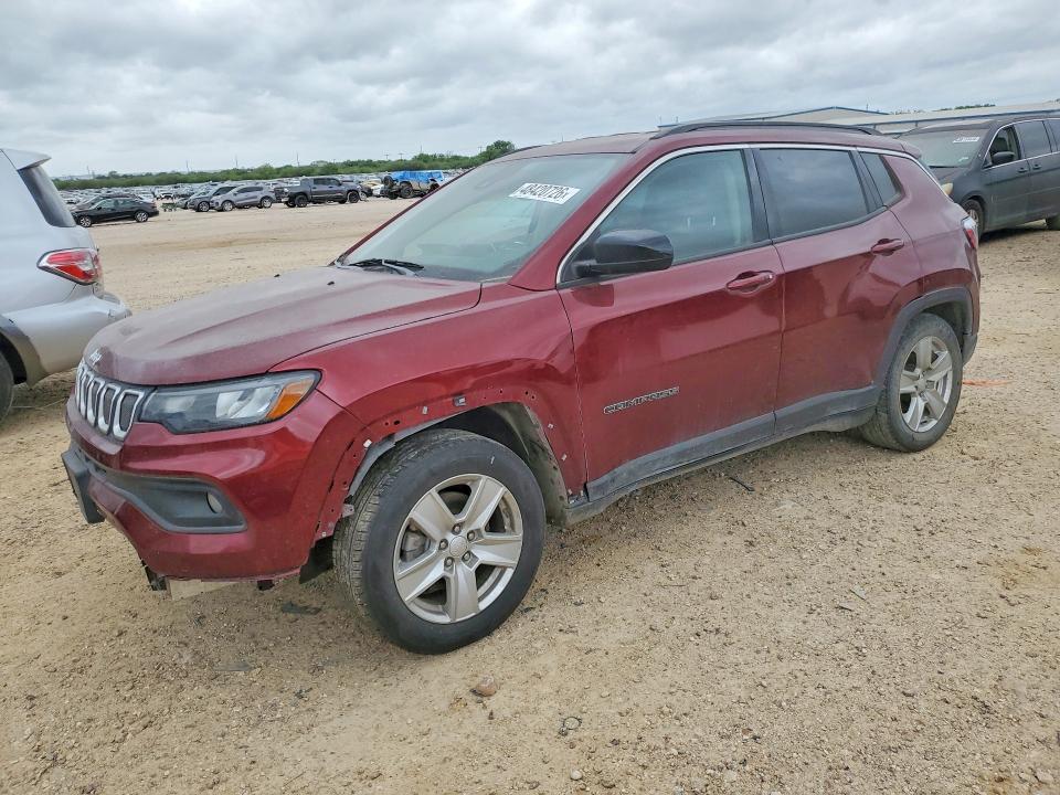 2022 Jeep Compass VIN 3C4NJCBB7NT104062 COPART salvage auction — SIDE, Tx - Certificate Of Title, sold $4,900 on 2026-07-09 (photo 1)