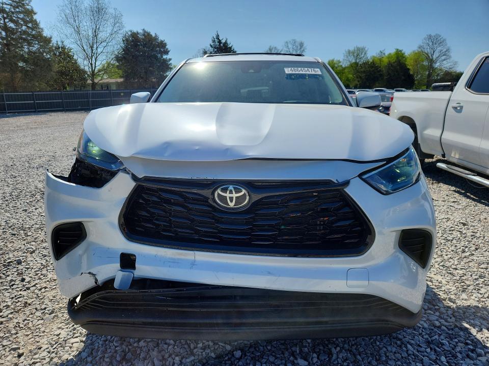 2023 Toyota Highlander VIN 5TDKDRAH6PS519826 COPART salvage auction — FRONT END, Tn - Salvage Certificate, sold $13,000 on 2026-07-02 (photo 5)