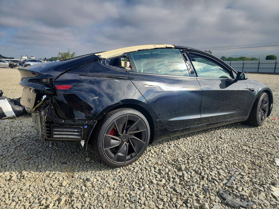 2025 Tesla Model 3 VIN 5YJ3E1ET9SF078059 COPART salvage auction — REAR END, CA, sold $12,000 on 2026-07-28 (photo 3)