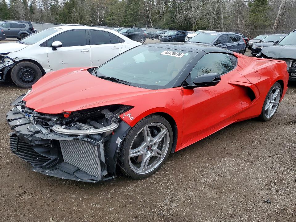 2022 Chevrolet Corvette VIN 1G1YB2D47N5121620 COPART salvage auction — FRONT END, ON - PERMIT NO BRAND - UNFIT, sold $51,000 on 2026-07-02 (photo 1)