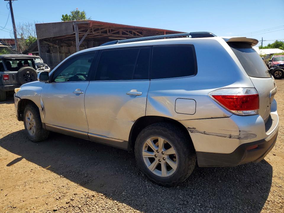 2013 Toyota Highlander VIN 5TDZK3EH1DS107773 COPART salvage auction — FRONT END, HI - CERTIFICATE OF SALVAGE, sold $450 on 2026-07-27 (photo 2)