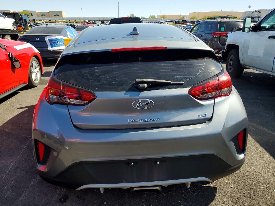 2019 Hyundai Veloster VIN KMHTG6AF4KU018121 COPART salvage auction — REAR END, NV, sold $2,850 on 2026-07-20 (photo 6)