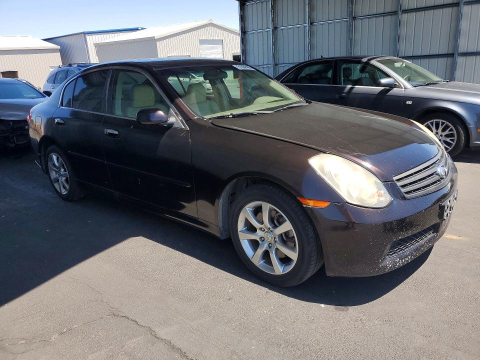 2005 Infiniti G35 VIN JNKCV51E85M201522 COPART salvage auction — FRONT END, Ca - Salvage Certificate, sold $525 on 2026-07-09 (photo 4)