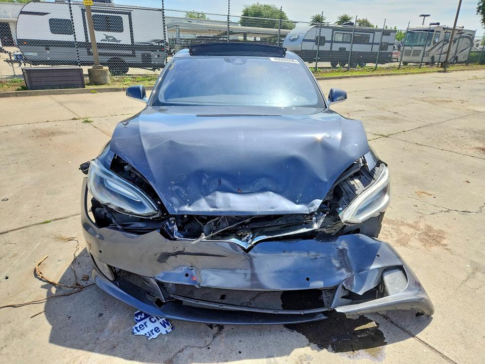 2016 Tesla Model s VIN 5YJSA1E12GF151575 COPART salvage auction — FRONT END, Ca - Salvage Certificate, sold $1,750 on 2026-07-27 (photo 5)