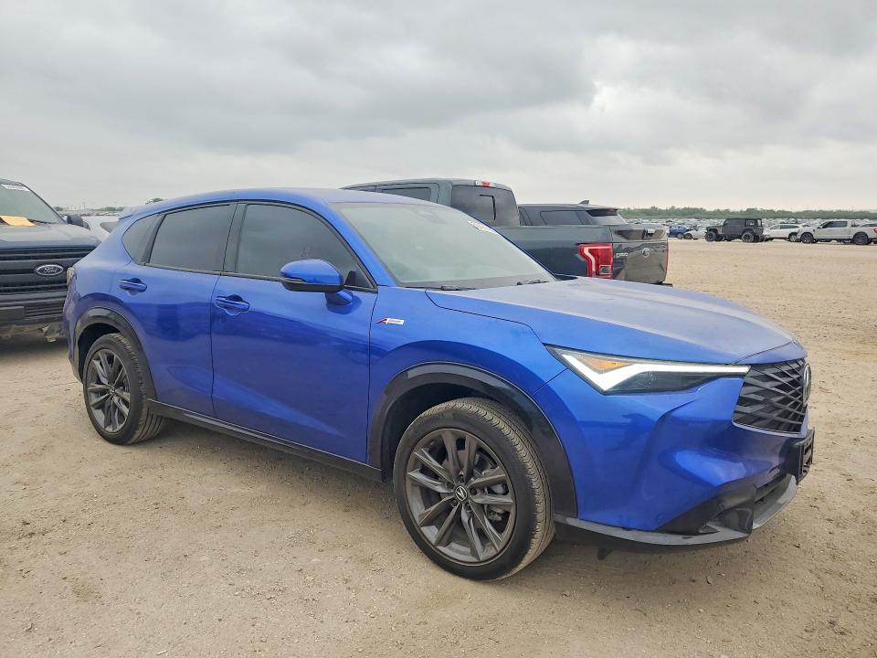 2025 Acura Adx VIN 3HDSA2H55SM711290 COPART salvage auction — SIDE, Tx - Salvage Vehicle Title, sold $15,100 on 2026-07-30 (photo 4)
